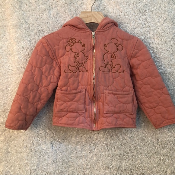 Disney Minnie Mickey Quilted Hoodie sz 5/6 - Picture 2 of 7
